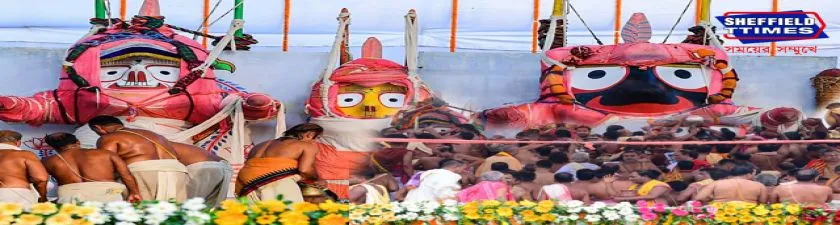 ভক্তদের উপস্থিতি ছাড়াই পুরীতে পালিত জগন্নাথ দেবের স্নানযাত্রা উৎসব