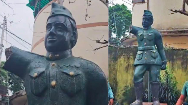 Netaji Idol Vandalized: উধাও ডান হাত! শহর কলকাতায় নেতাজি মূর্তি ভাঙচুরের ঘটনায় চাঞ্চল্য